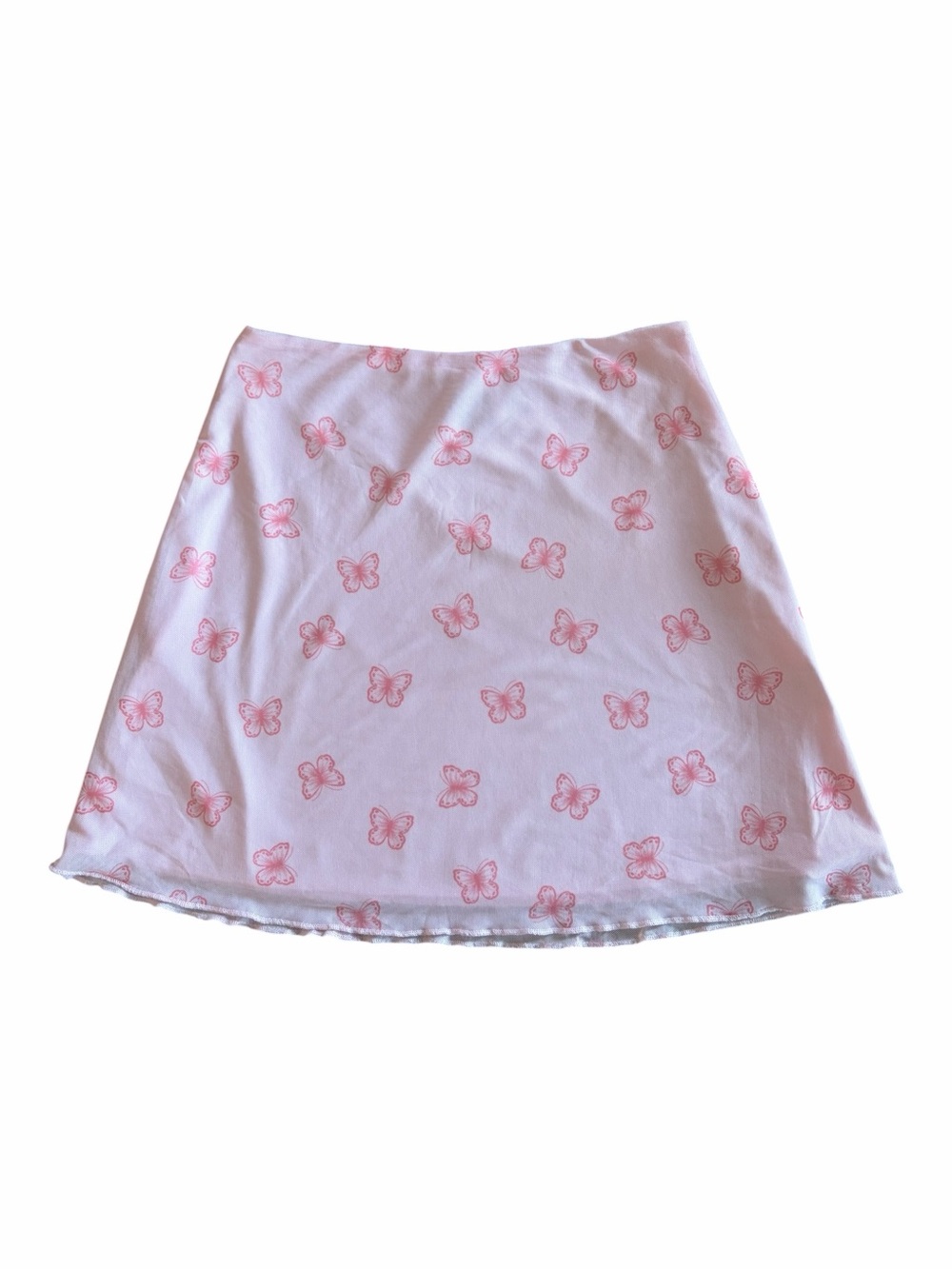 Princess Polly Pink Butterfly Print Mesh Mini Skirt - Size 0